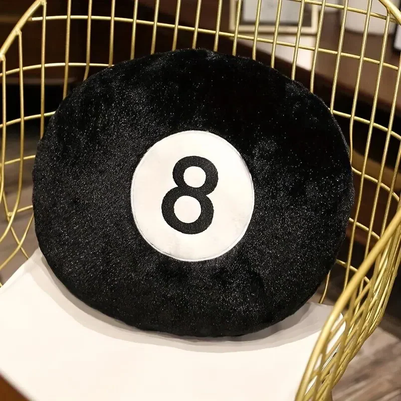 8 Ball Pillow 🎱 | Soft Billiard Room Decor Cushion for Sofa & Bedroom