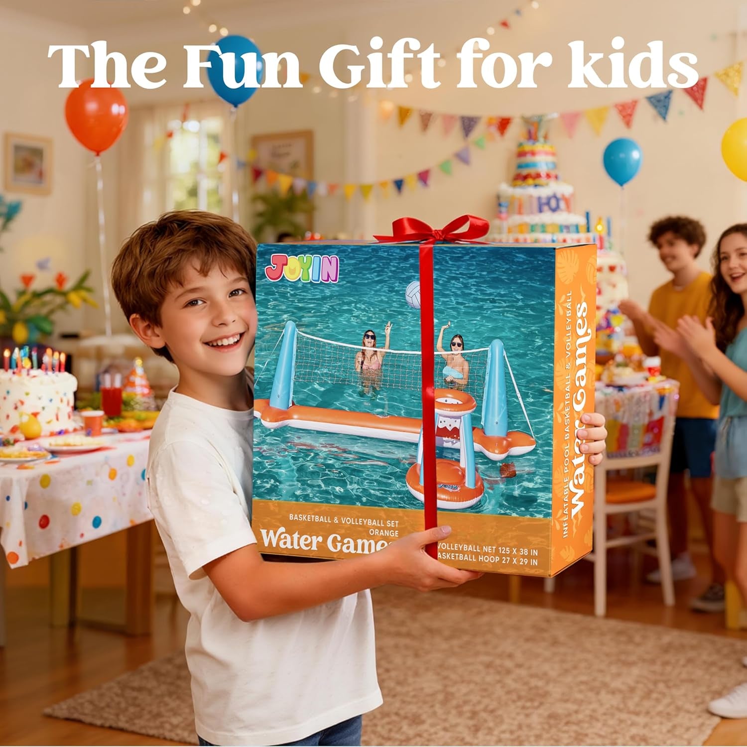XL Inflatable Pool Volleyball & Basketball Set – Ultimate Summer Pool Party Game