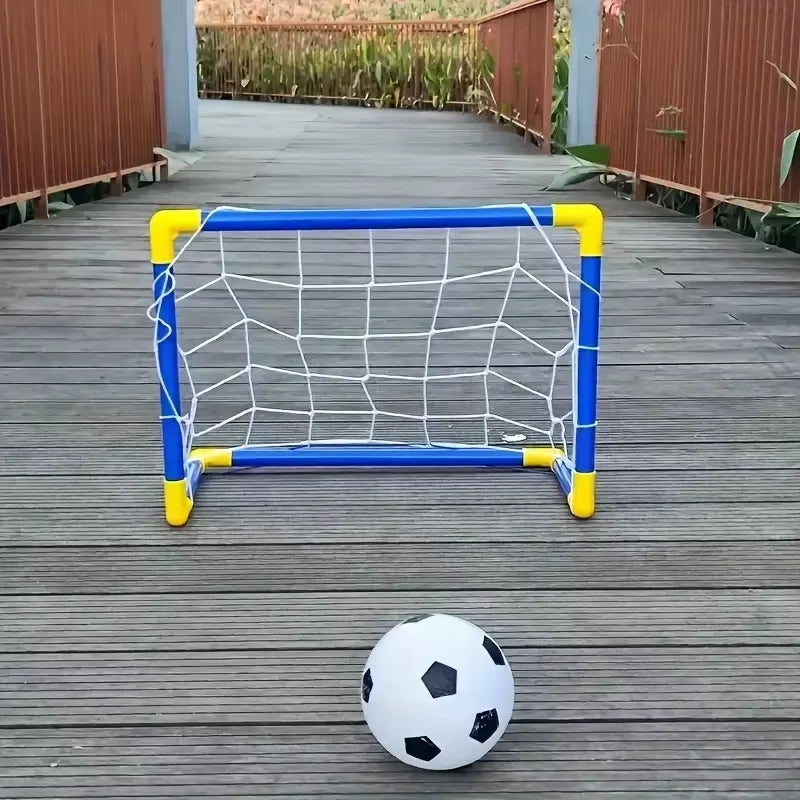 Lightweight Portable Micro Soccer Goal Set with Net Pump and Ball for Indoor/Outdoor Park and Beach Training
