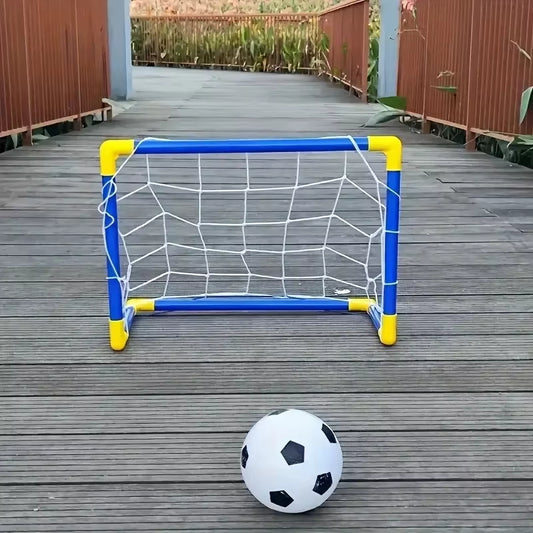Lightweight Portable Micro Soccer Goal Set with Net Pump and Ball for Indoor/Outdoor Park and Beach Training