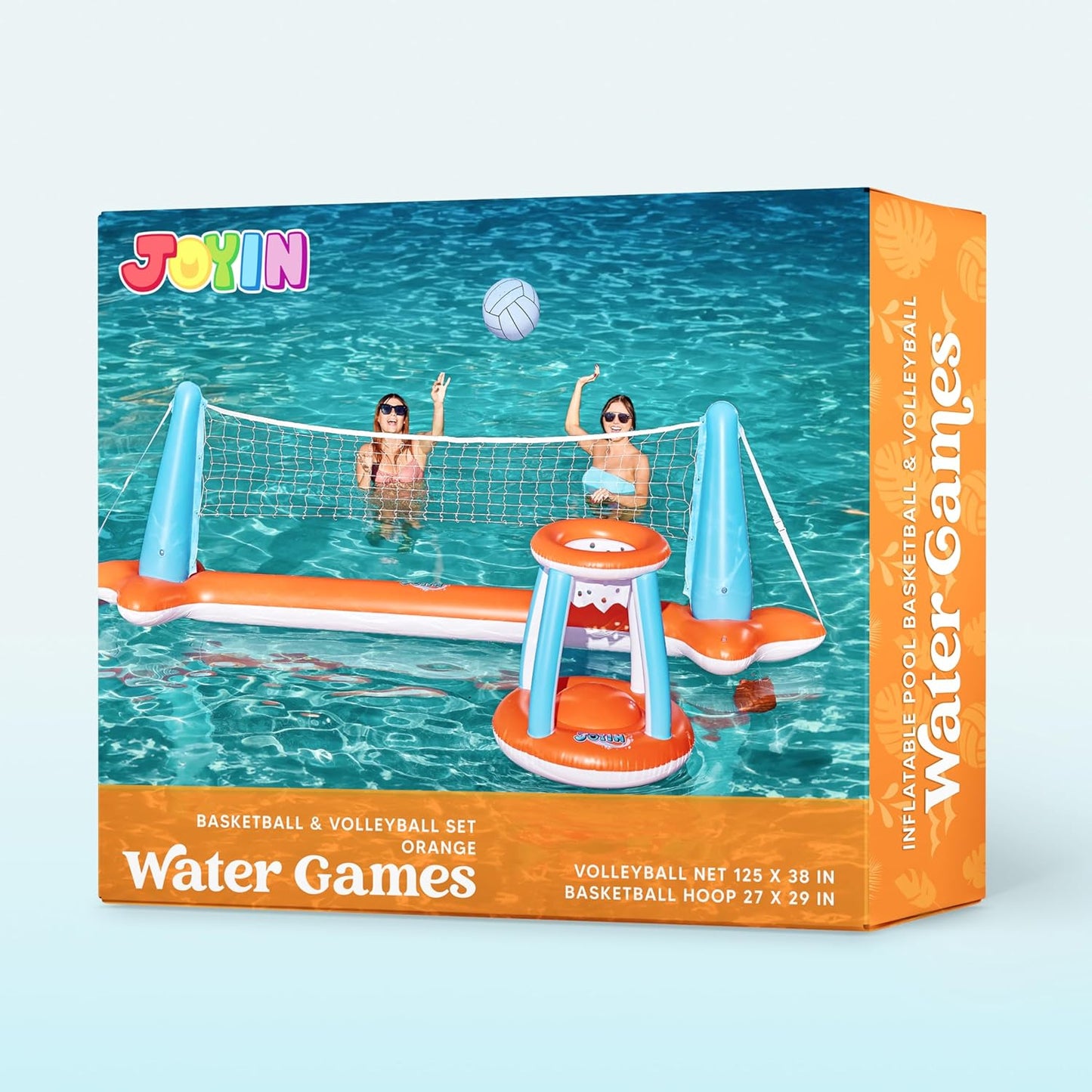 XL Inflatable Pool Volleyball & Basketball Set – Ultimate Summer Pool Party Game