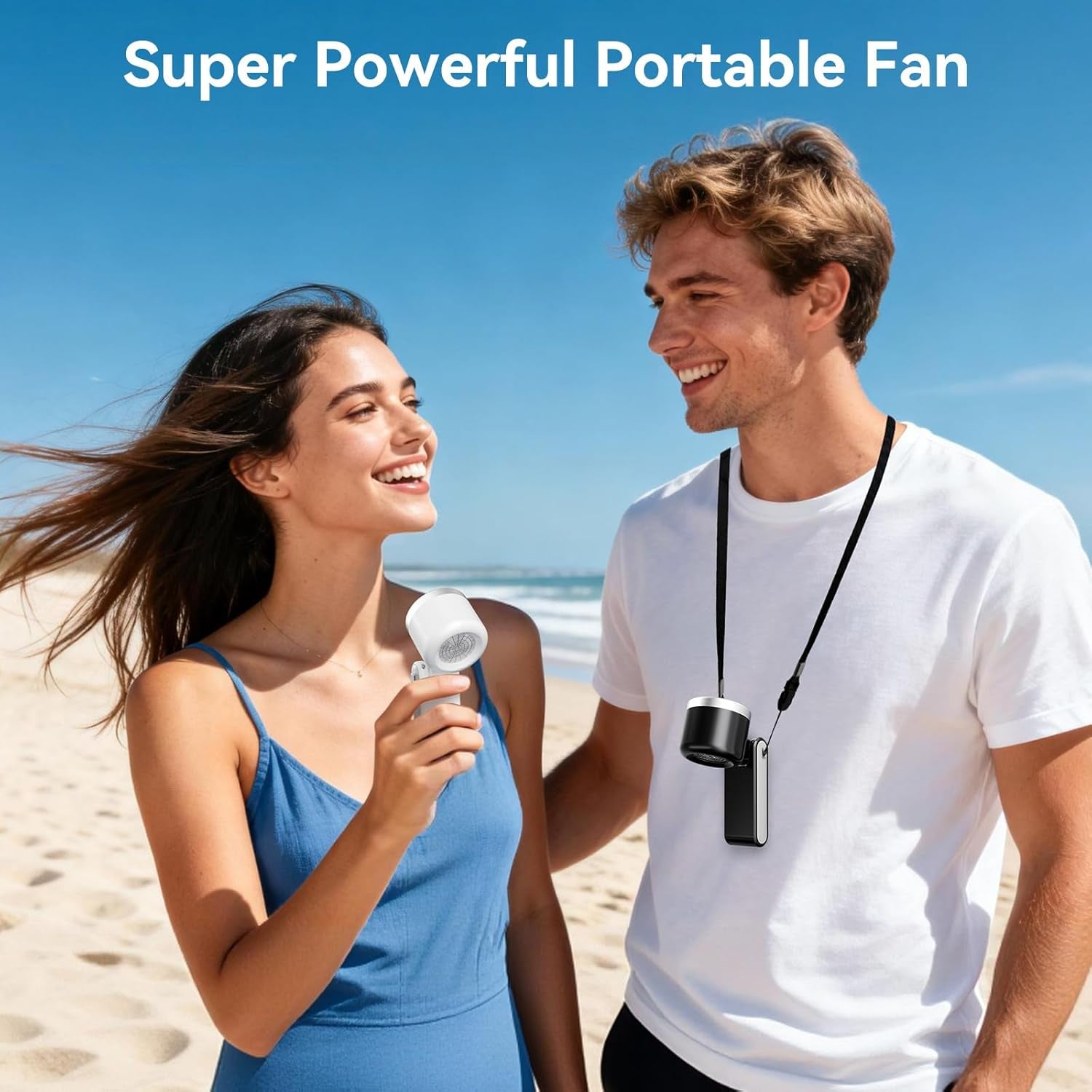 Portable Handheld Fan – Powerful Rechargeable Cooling Fan with LED Display