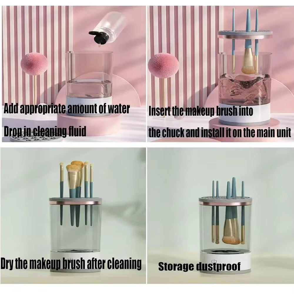 Automatic Makeup Brush Cleaner & Dryer | USB Electric Brush Washing Machine