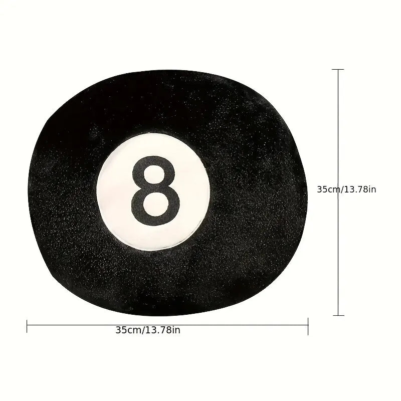 1Pc Black 8 Billiard Pillow Black Pillow Cushion Sofa Cushiontatami Cushion for Halloween Decor Christmas Gift