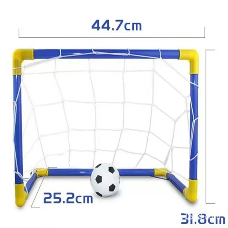 Lightweight Portable Micro Soccer Goal Set with Net Pump and Ball for Indoor/Outdoor Park and Beach Training